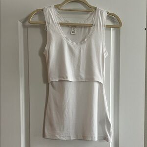 H&M White Layered Tank Top